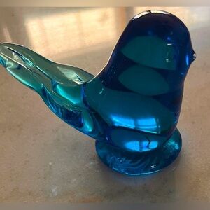 Vintage 2” Vintage Bluebird Of Happiness Terra Studios Signed Leo Ward 1995